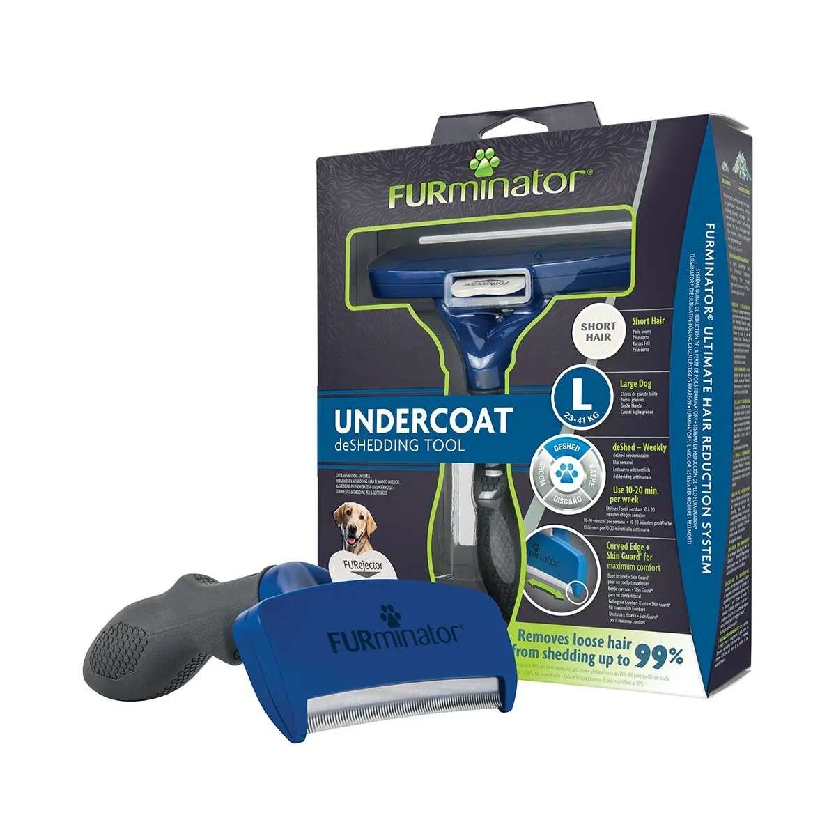 Furminator расческа для короткошерстных собак, L - Изображение товара
