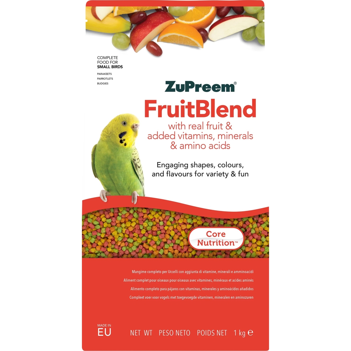 ZUPREEM LINDUDE TÄISSÖÖT FRUITBLEND SMALL BIRDS 1KG - Изображение товара