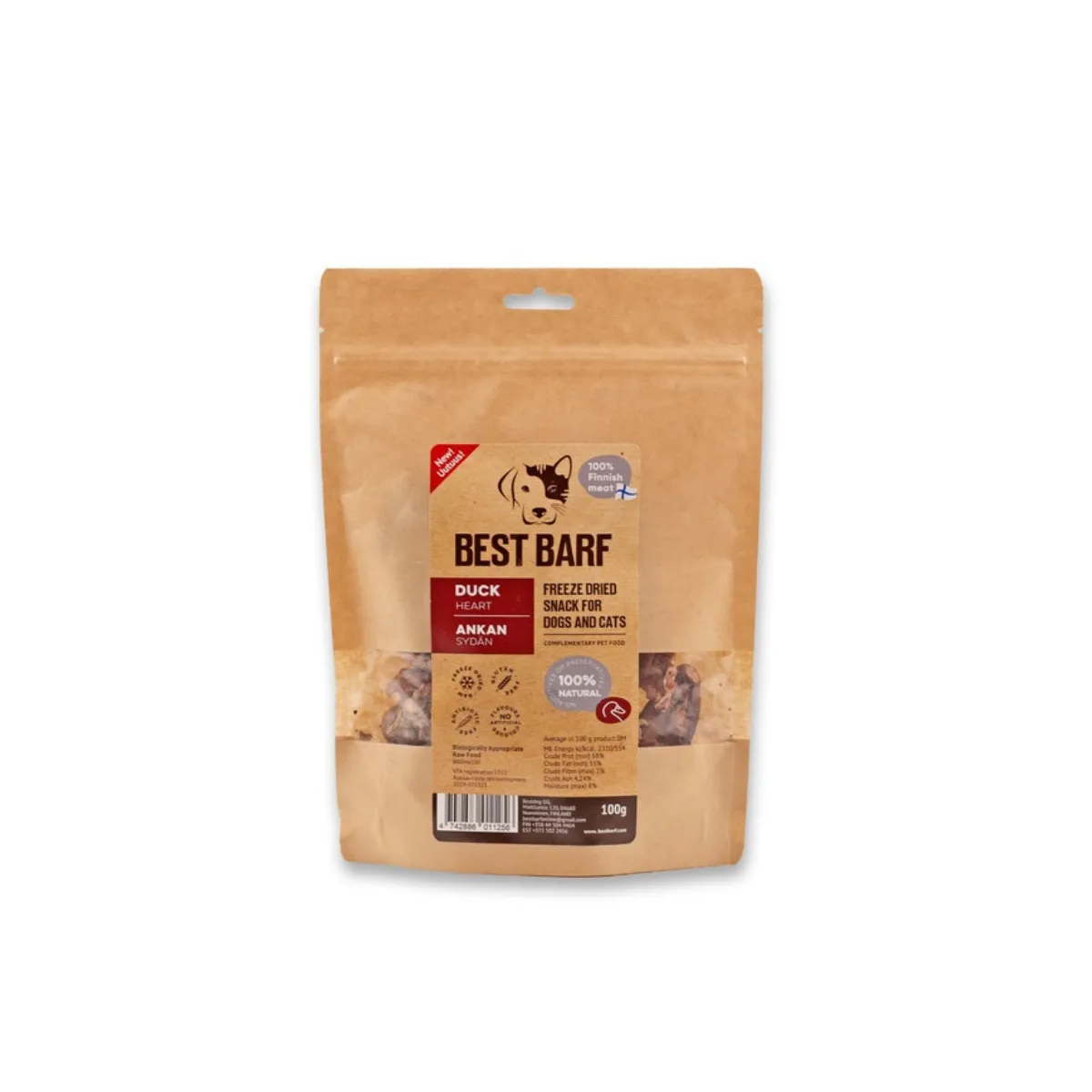 BEST BARF KÜLMKUIVATATUD MAIUS PARDISÜDAMED 100G - Изображение товара