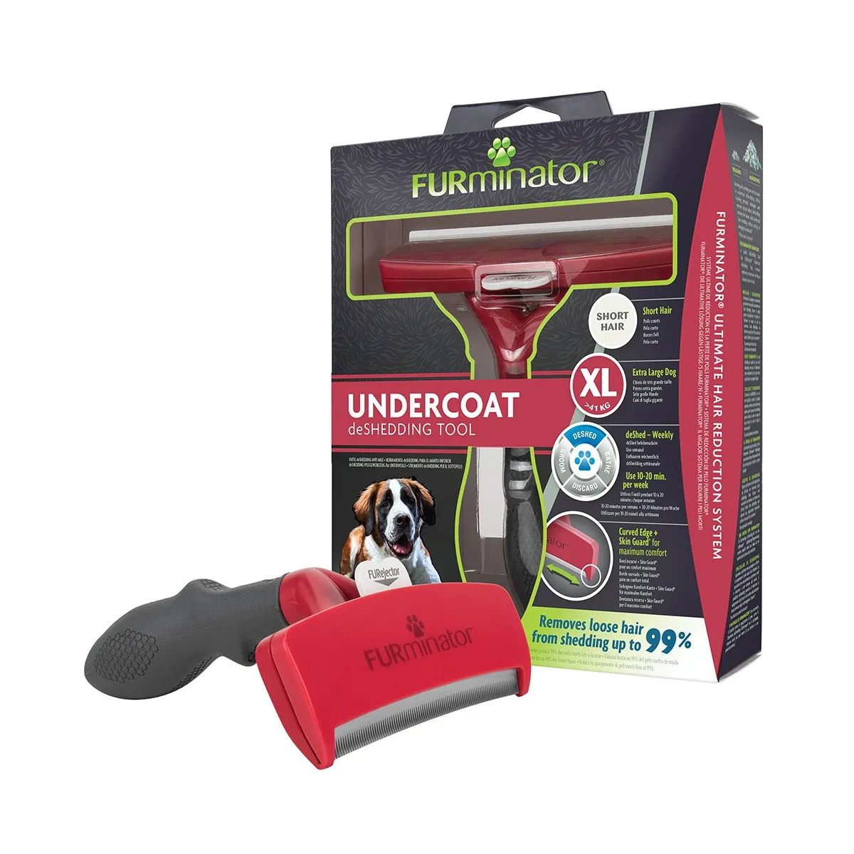 Furminator расческа для короткошерстных собак, XL - Изображение товара