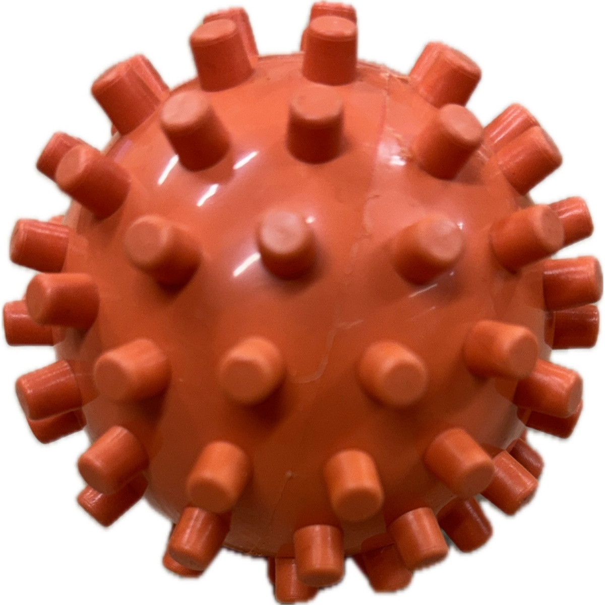 PETCITY DOG BALL WITH SPIKES ORANGE 6CM # - Изображение товара