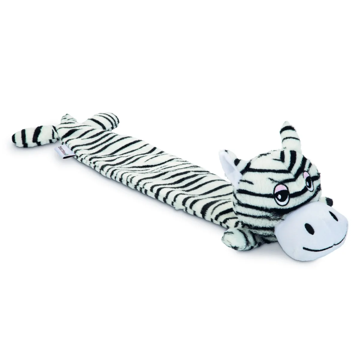 Beeztees Flatinos игрушка зебра для собак, 53cm, черно/белая - Изображение товара