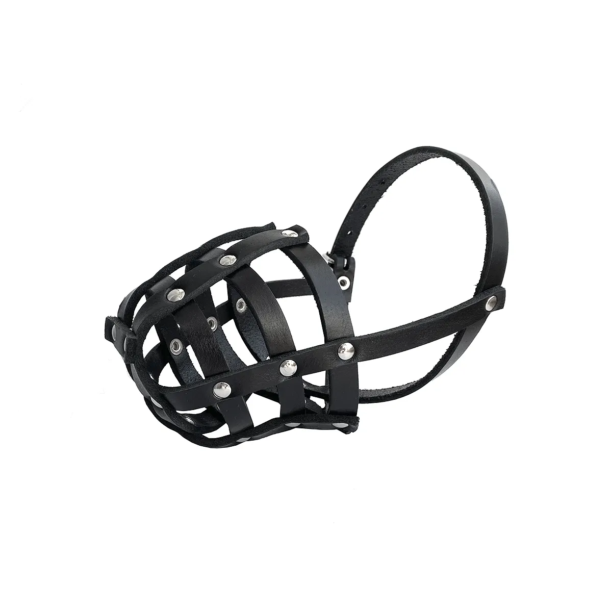 Onega кожаный намордник N1А, 8 x 9 x 31 см, черный - Изображение товара 1