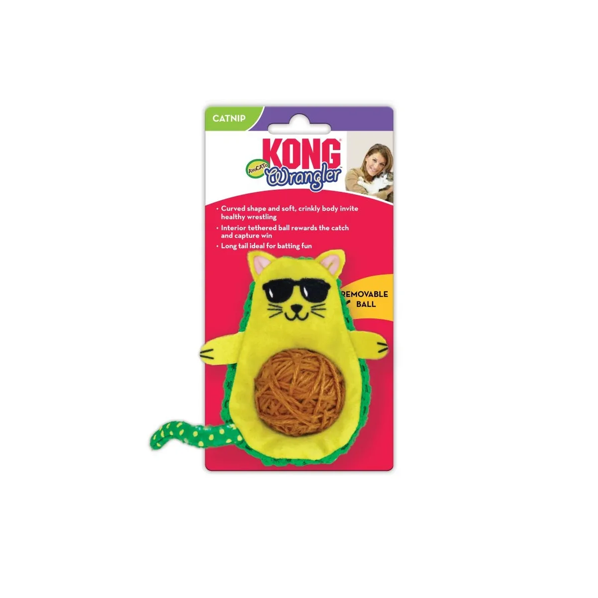 Игрушка для кошек Kong Wrangler Avocato - Изображение товара 1