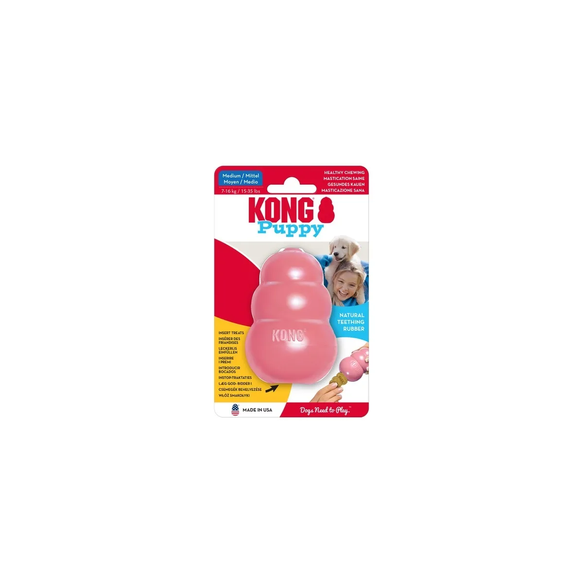 Kong Puppy игрушка для щенков, резиновая, наполняемая, M - Изображение товара 1