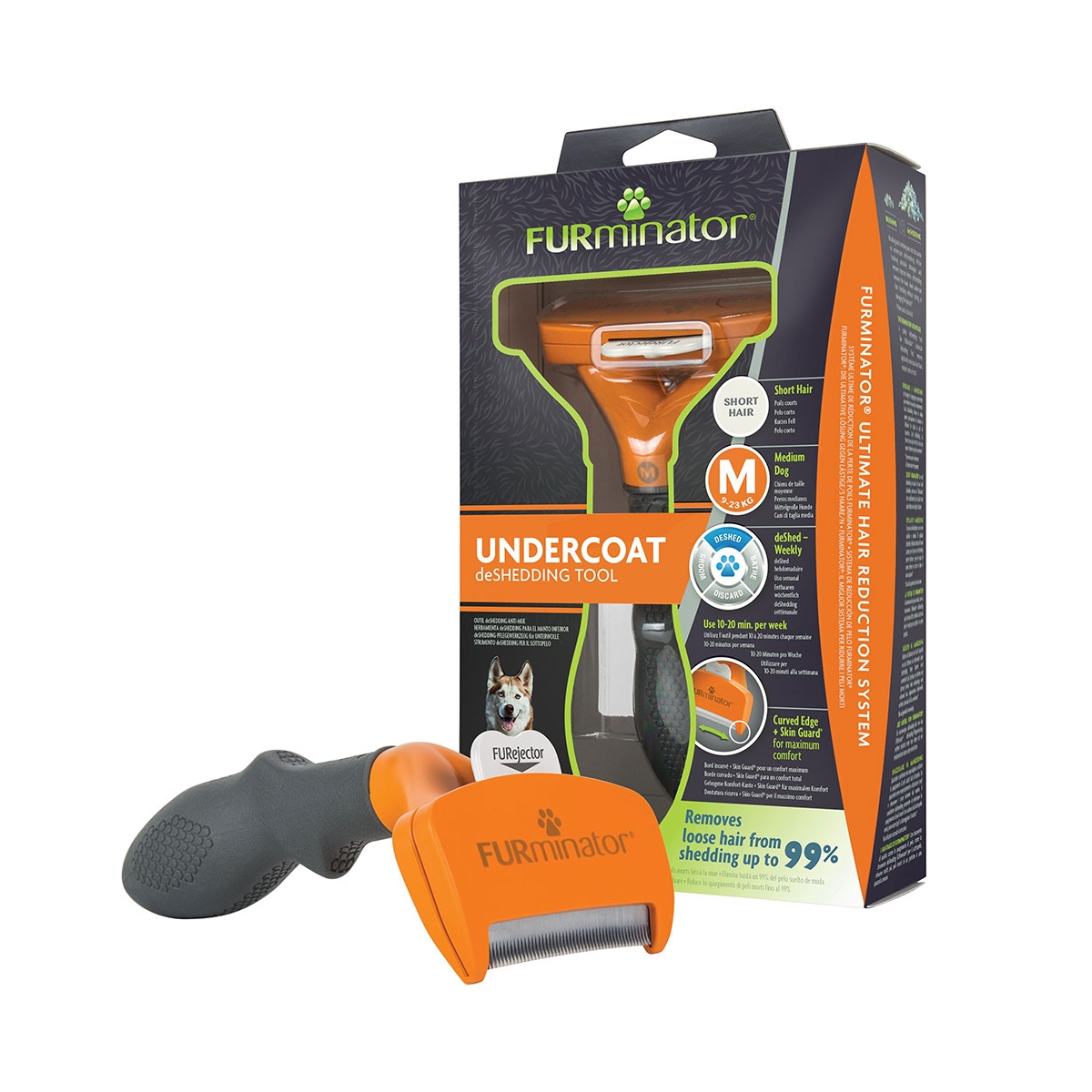 Furminator расческа для короткошерстных собак, М - Изображение товара