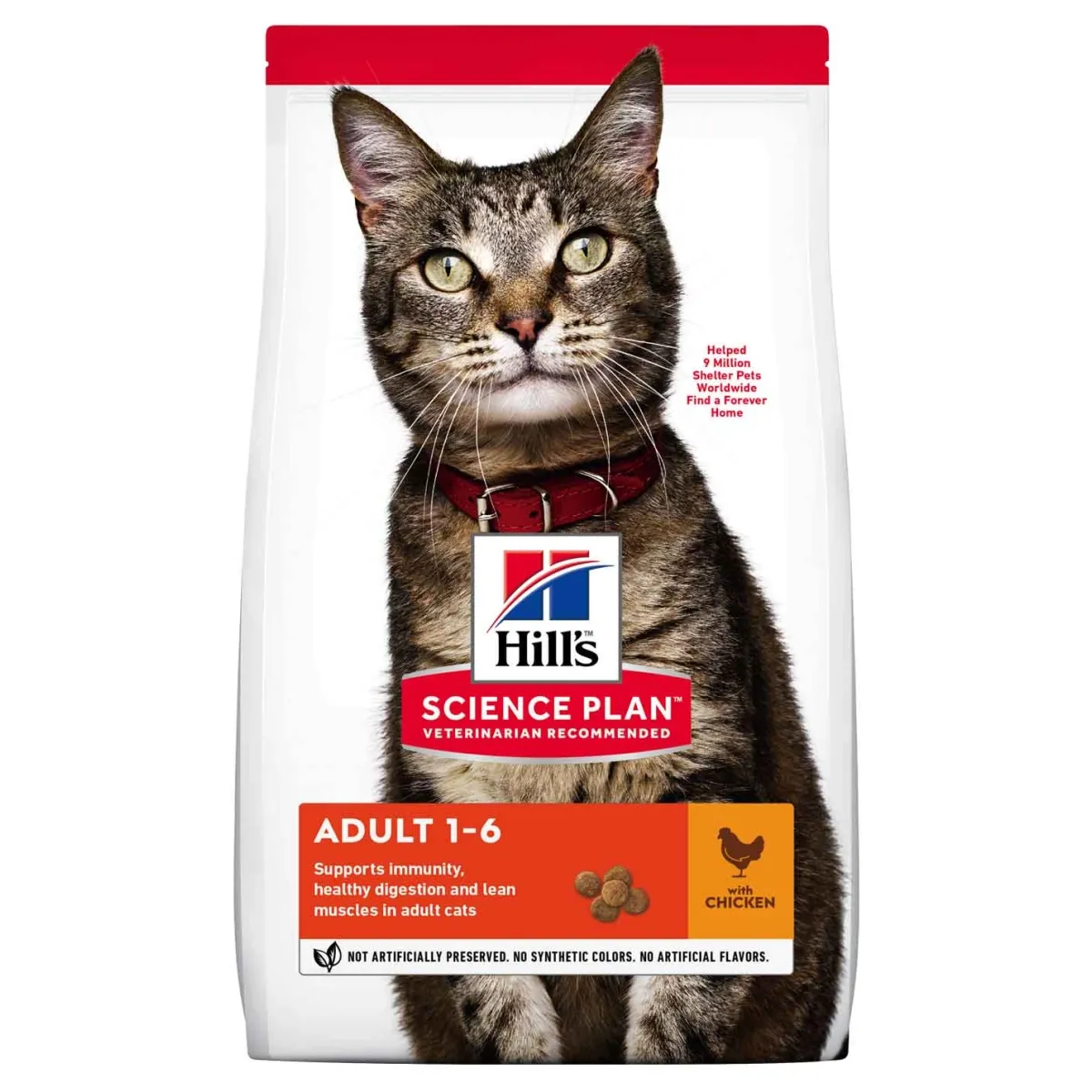 Hills Feline Adult - сухой корм для кошек, курица, 3 кг - Изображение товара 1