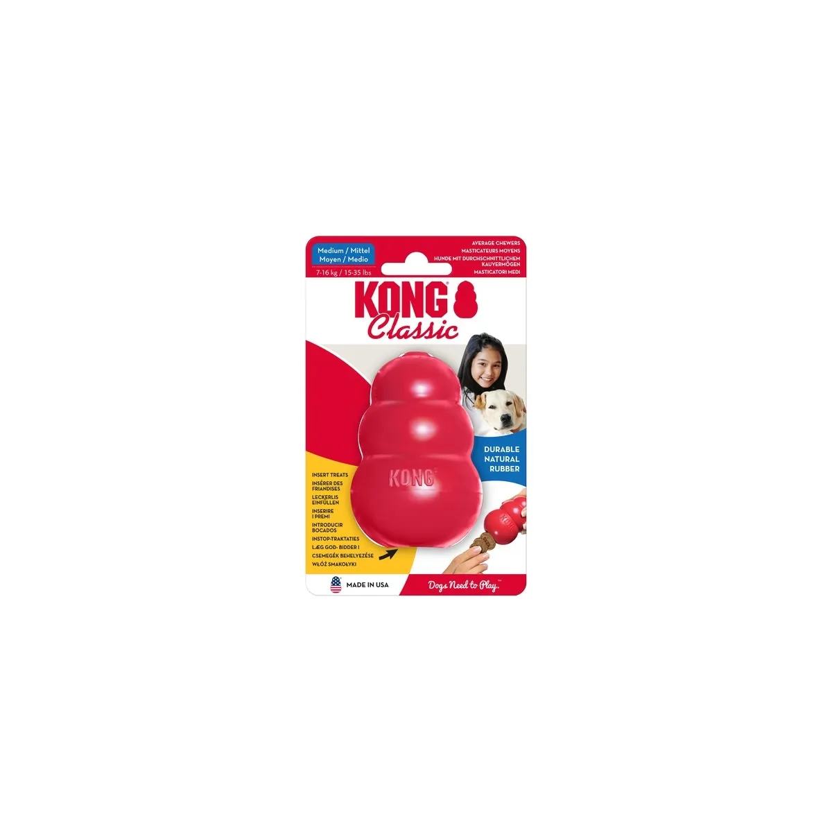 Kong Classic игрушка для собак, наполняемая, размер М, красная - Изображение товара 1