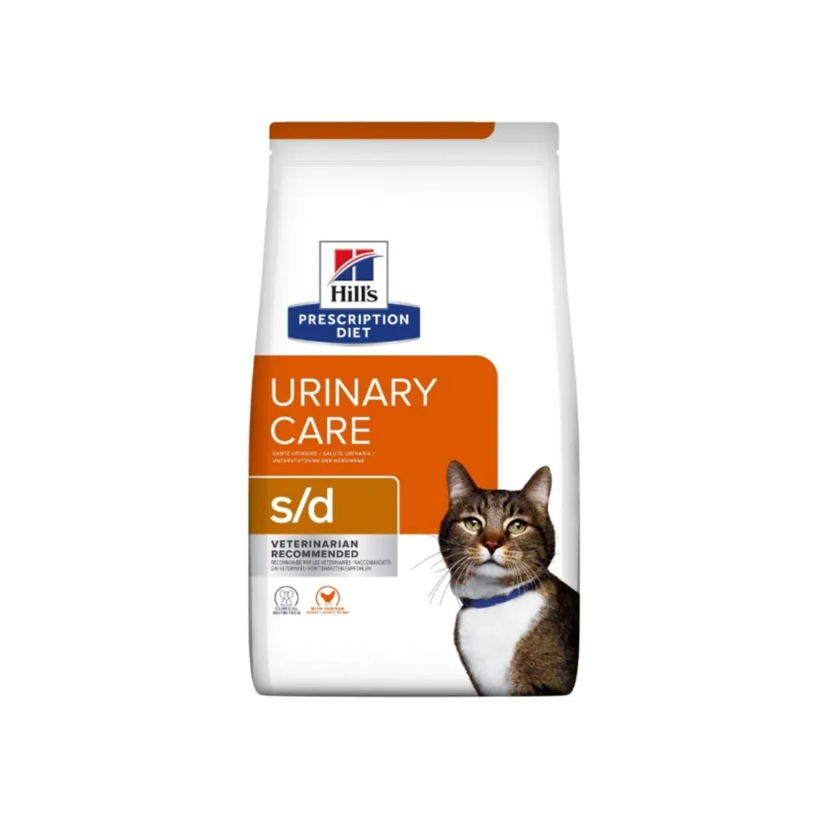 Hills PD S/D Feline Adult - сухой корм для кошек, курица, 1,5 кг - Изображение товара