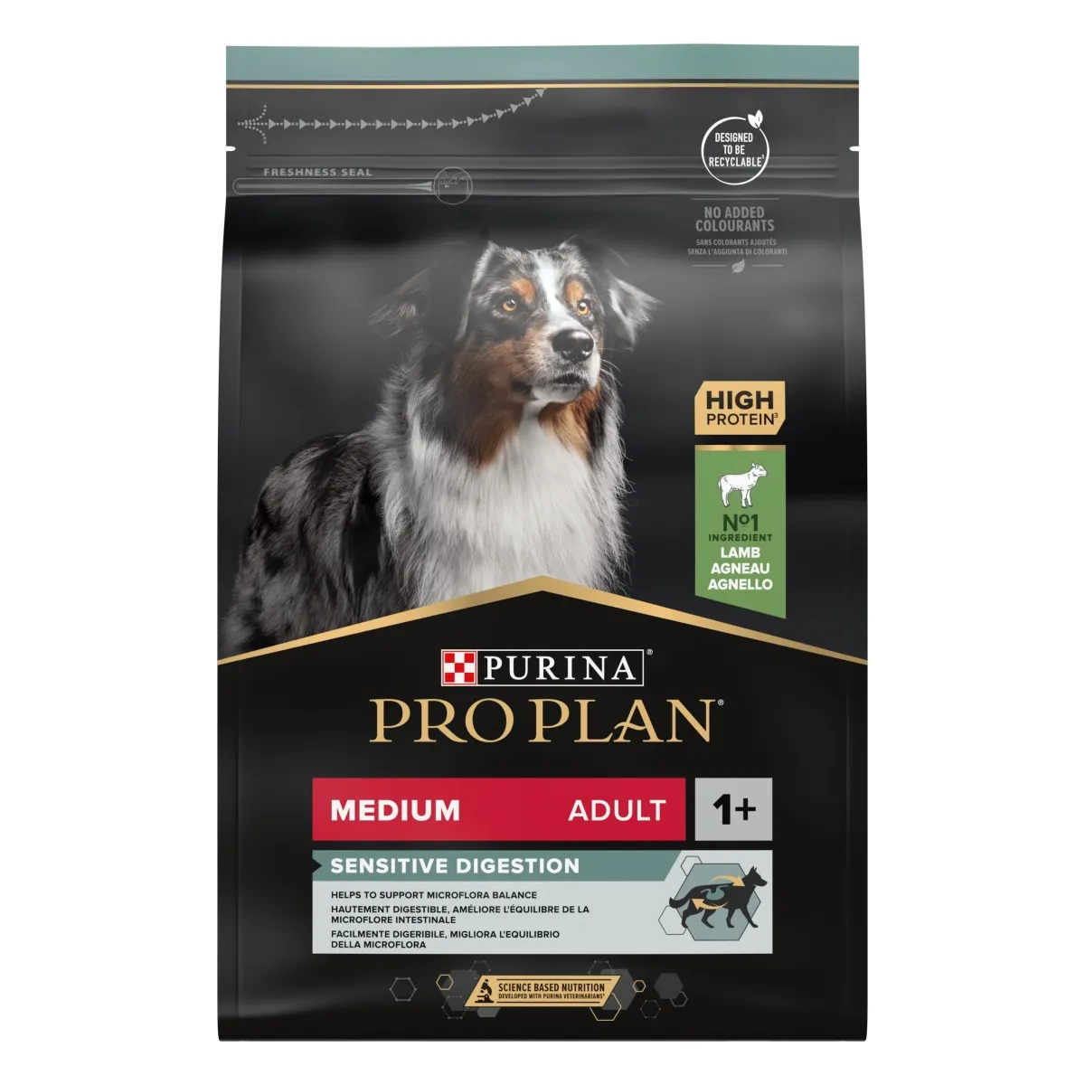 Pro Plan корм для собак ср. пород с пробл.пищеварением, ягненок, 3 кг - Изображение товара