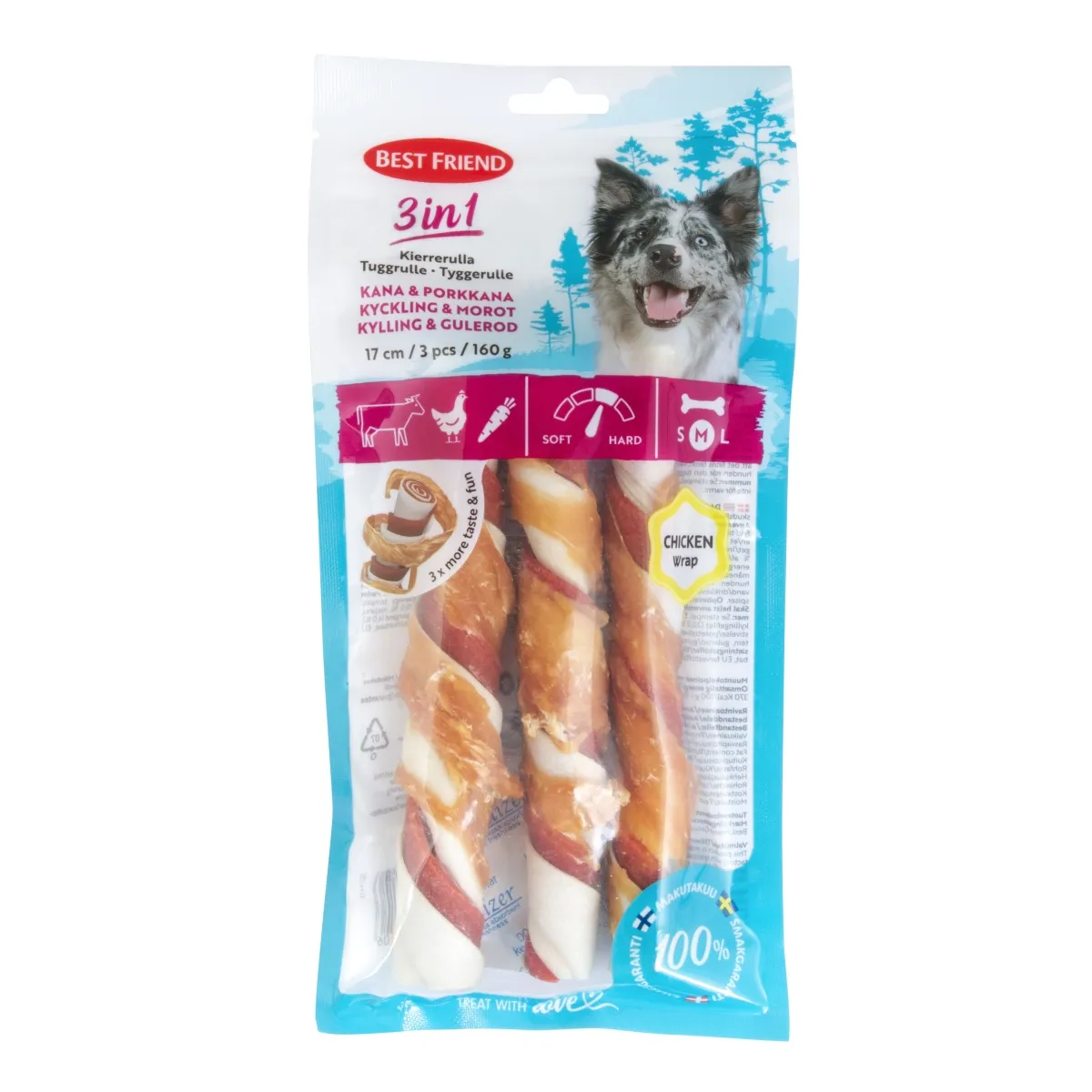 BF KOERA MAIUS 3IN1 KEERUGA NÄRIMISRULL KANA/PORGAND 17CM 16 - Изображение товара
