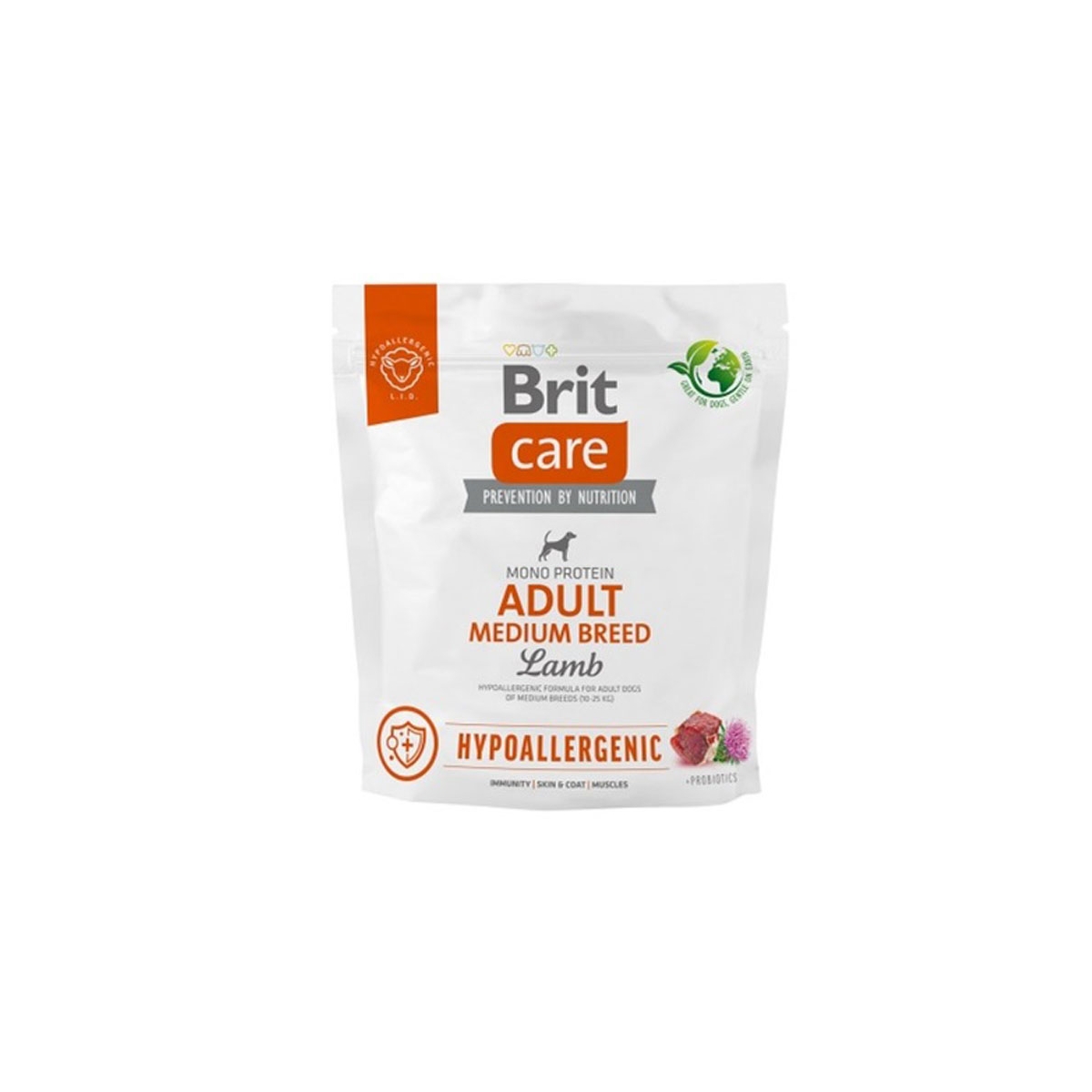 BRIT CARE KOERA TÄISSÖÖT KESK.TÕUG LAMMAS/RIIS 1KG # - Изображение товара