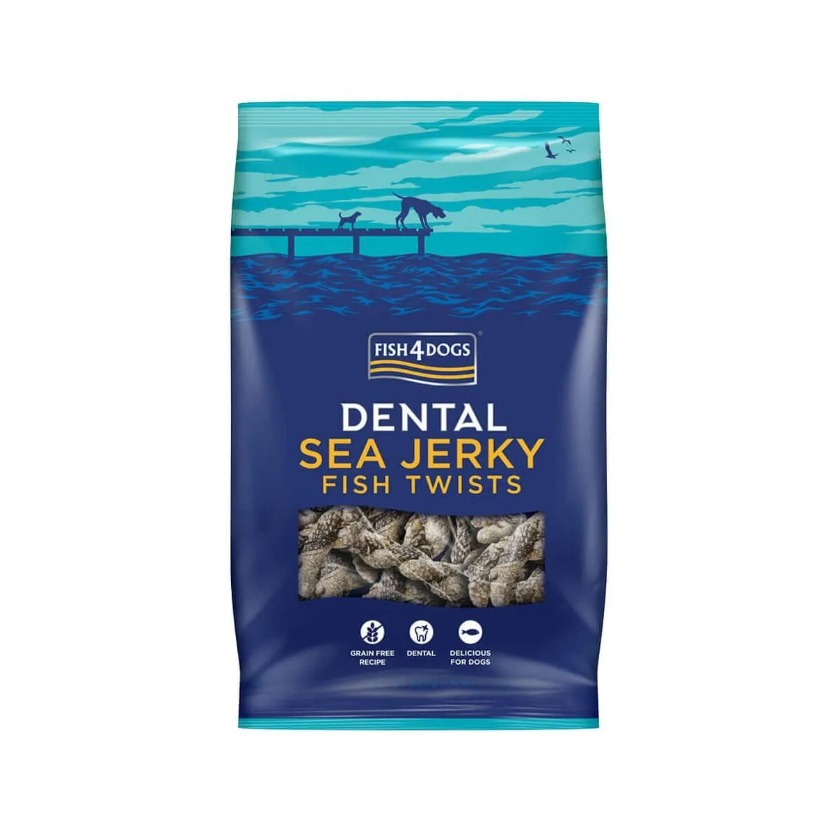 Fish4Dogs Sea Jerky Fish Twists лакомство для собак,500 г - Изображение товара