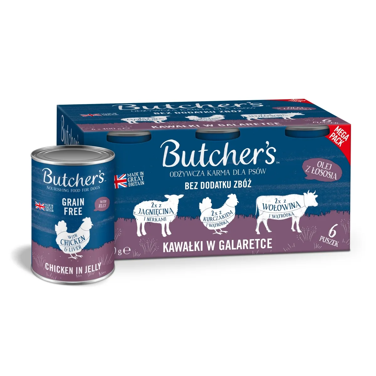 BUTCHERS KOERA KONSERV MULTIP. VEIS/LAMMAS/KANA 400G N6 - Изображение товара