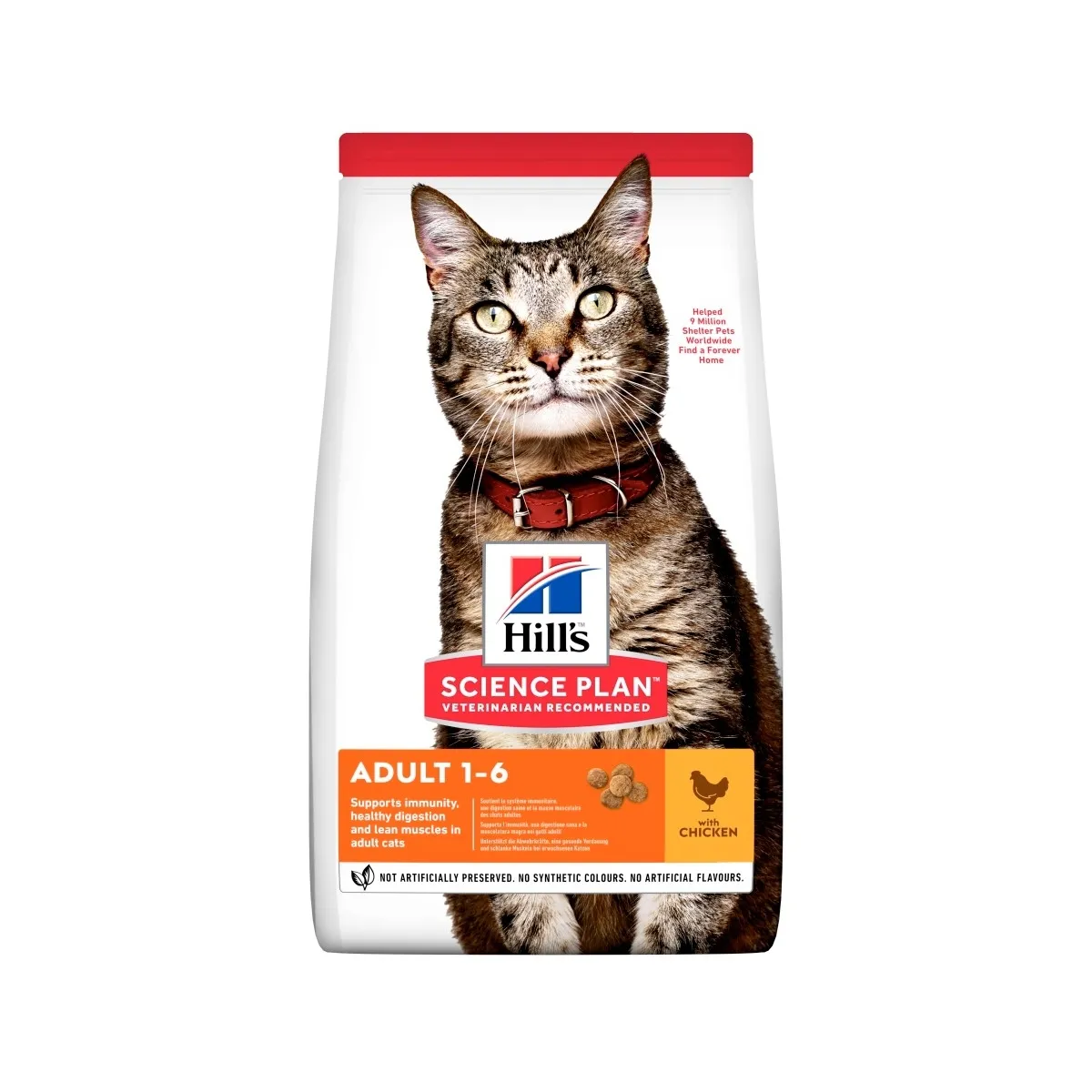 Hills Optimal Care корм для кошек, курица, 10 кг - Изображение товара
