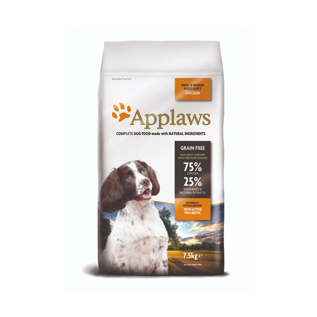 Applaws корм для собак мелких/средних пород, курица, 7,5 кг - Изображение товара