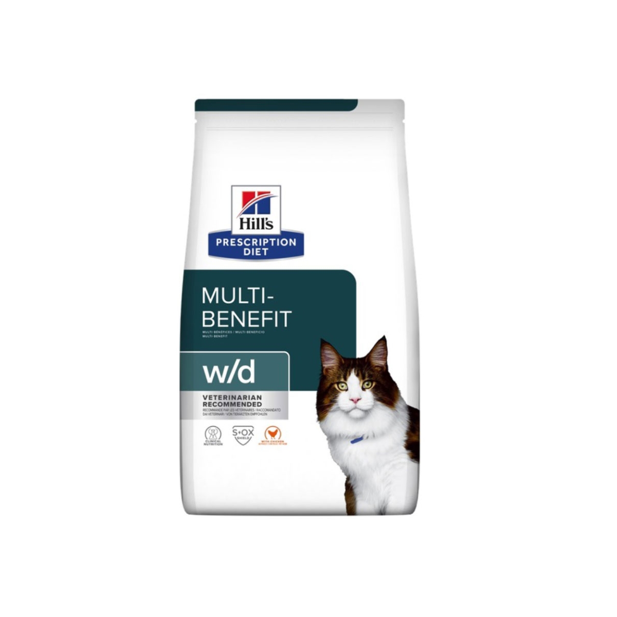 Hill's Prescription Diet W/D корм для кошек с курицей, 3кг - Изображение товара