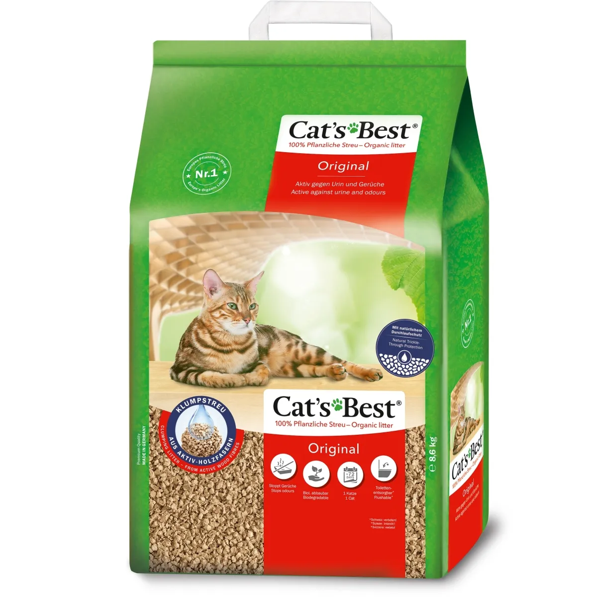 Cats Best Original наполнитель для кошек, 20 l - Изображение товара