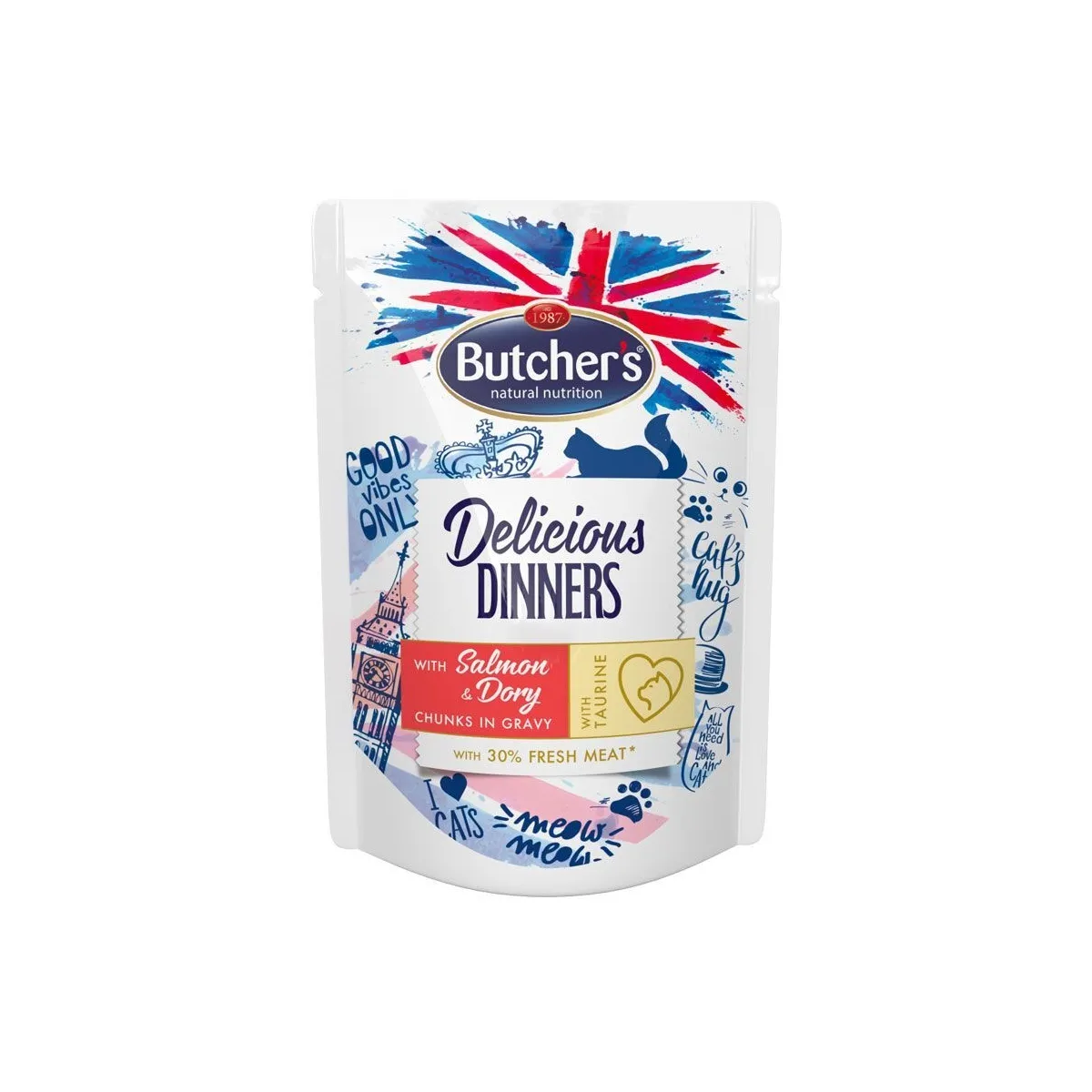 Butchers Delic.Dinner влажный корм для кошек, лосось, 100 г - Изображение товара