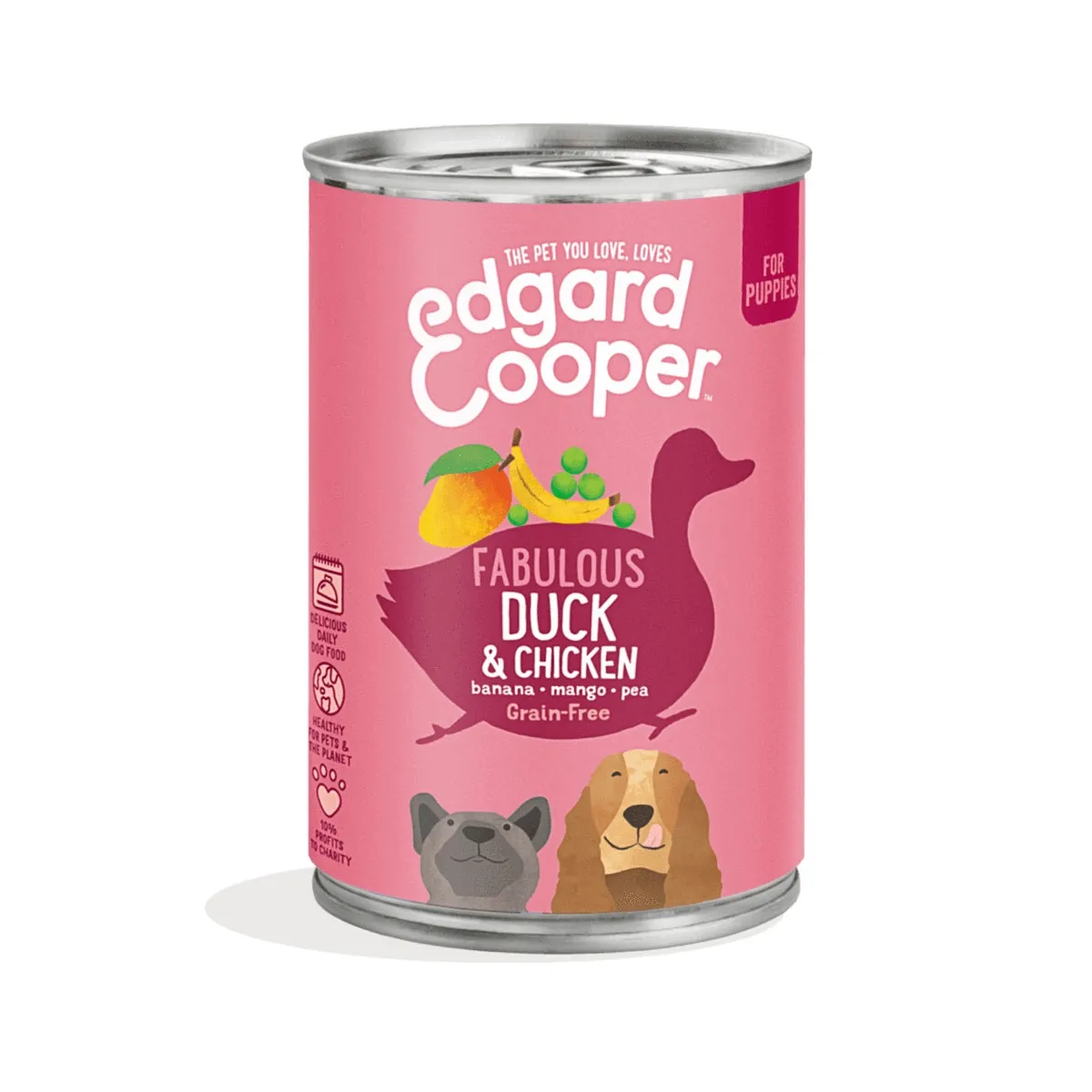 Edgard Cooper консервы для щенков, утка/курица, 400 г - Изображение товара