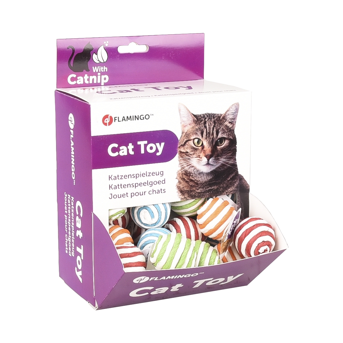 FLAMINGO CAT TOY FAY BALL 4CM ASS. DISPLAY # - Изображение товара