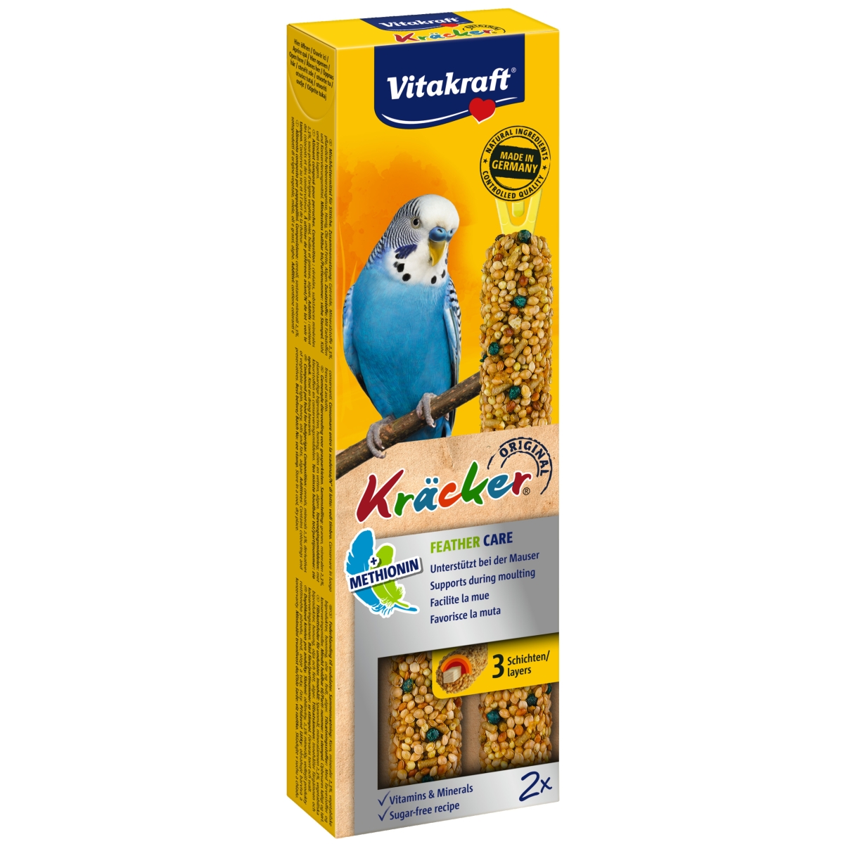Vitakraft Kräcker Feather Care лакомство для волнистых попугаев, 2 шт - Изображение товара