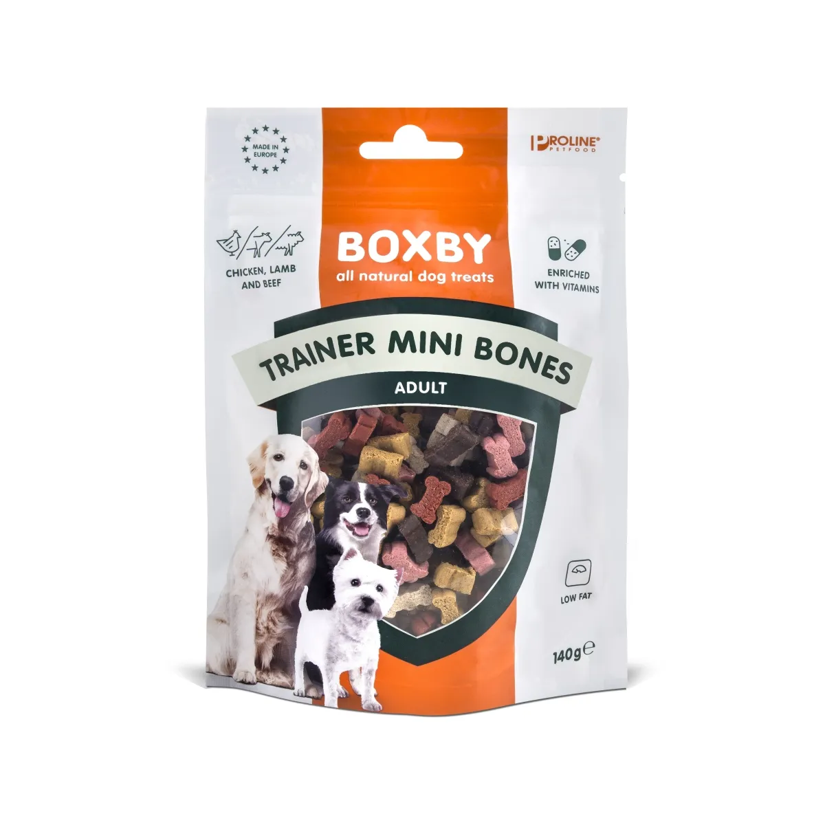Boxby Trainer лакомство для собак, мини косточки, 140 г - Изображение товара