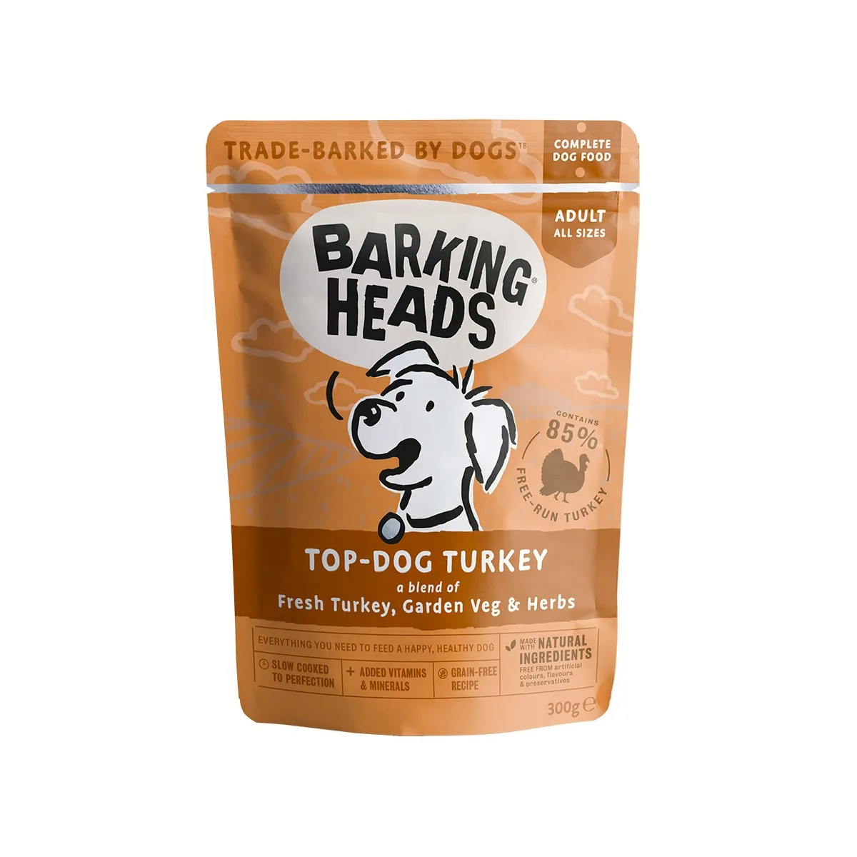 Barking Heads Top Dog влажный корм для собак, индейка, 300 г - Изображение товара 1