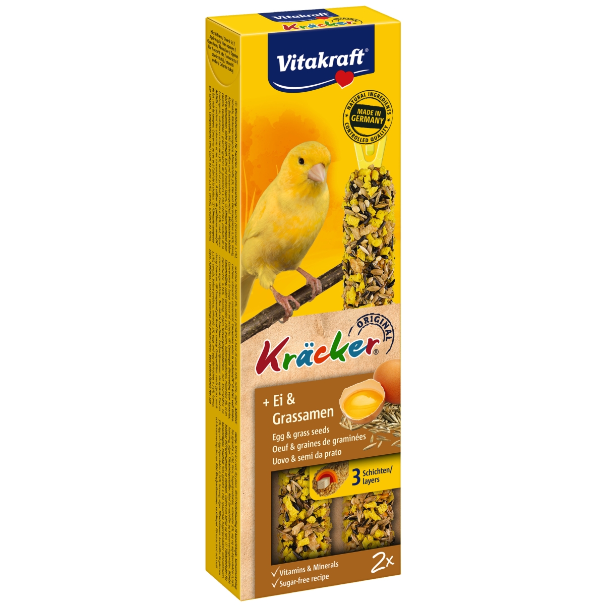 Vitakraft Kräcker лакомство для канареек, яйцо/семена травы N2