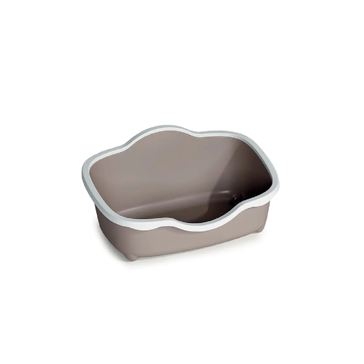 Stefanplast Tres Chic кошачий туалет 56x38,5x26см белый/светло-серый - Изображение товара
