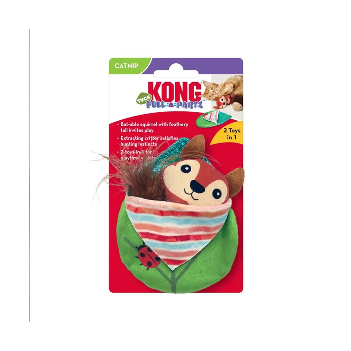 KONG PULL-A-PARTZ TUCK KASSI MÄNGUASI # - Изображение товара