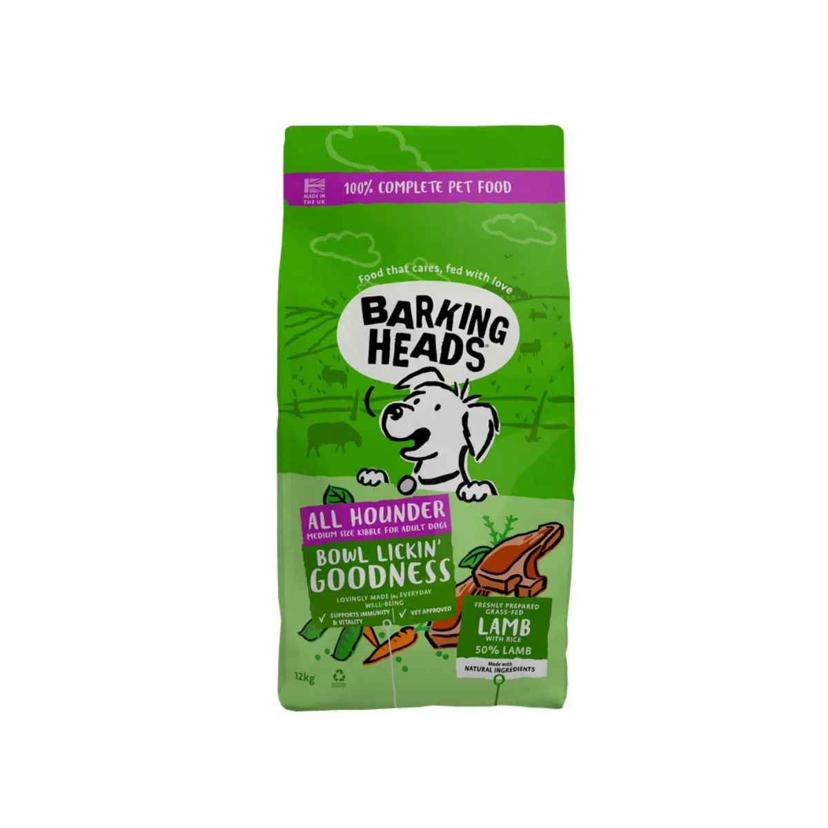 Barking Heads Chop Lickin Lamb корм для собак, 12 кг - Изображение товара 1