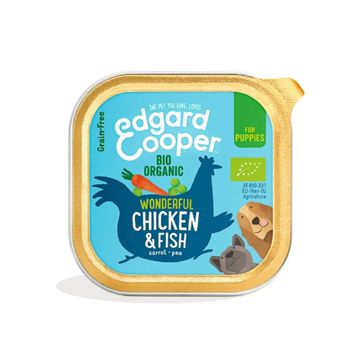 Edgard Cooper Organic консервы для щенков, рыба/курица, 100 г - Изображение товара