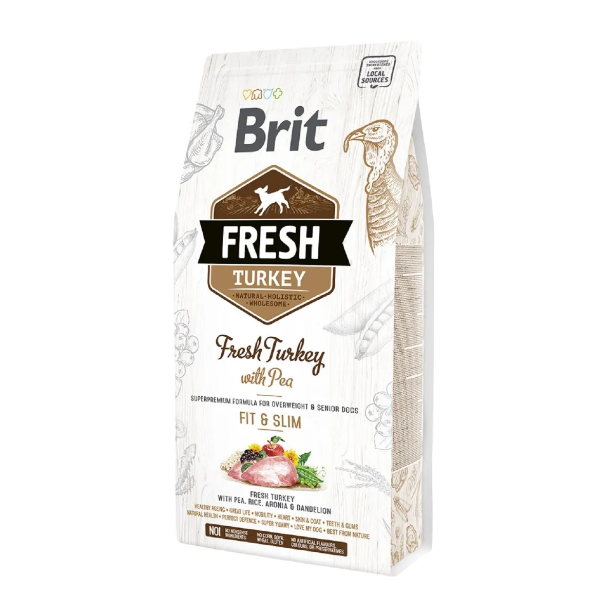 BRIT FRESH KOERA TÄISSÖÖT FIT&SLIM KALKUN/HERNES 2,5KG* - Изображение товара