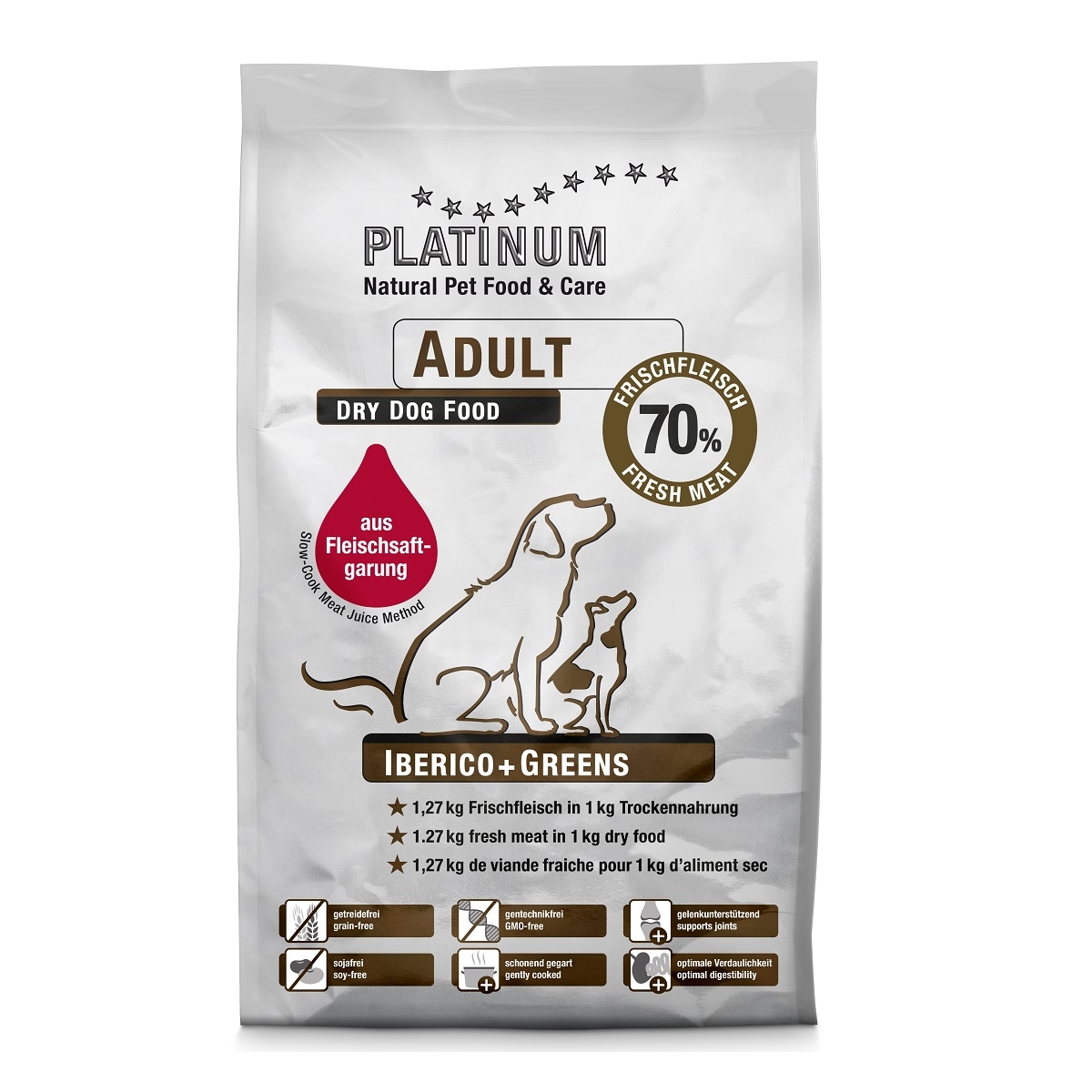 Platinum корм для собак, свинина/овощи, 5 кг