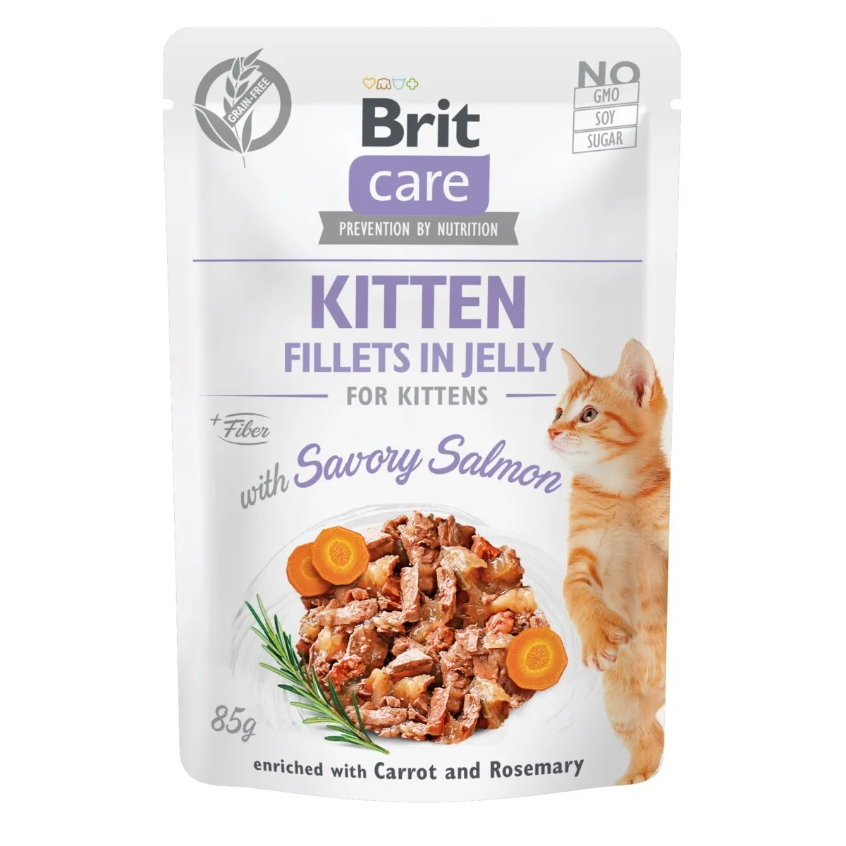 BRIT CARE KASSIPOJA EINEKOTIKE ŽELEES LÕHE 85G* - Изображение товара