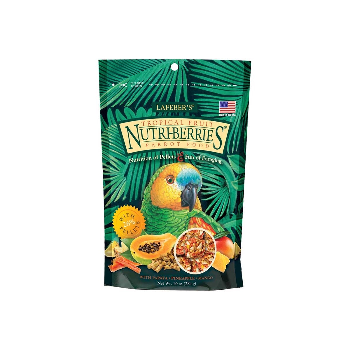 NUTRI-BERRIES LINDUDE TÄISSÖÖT TROPICAL FRUIT PARROT 284G - Изображение товара 1