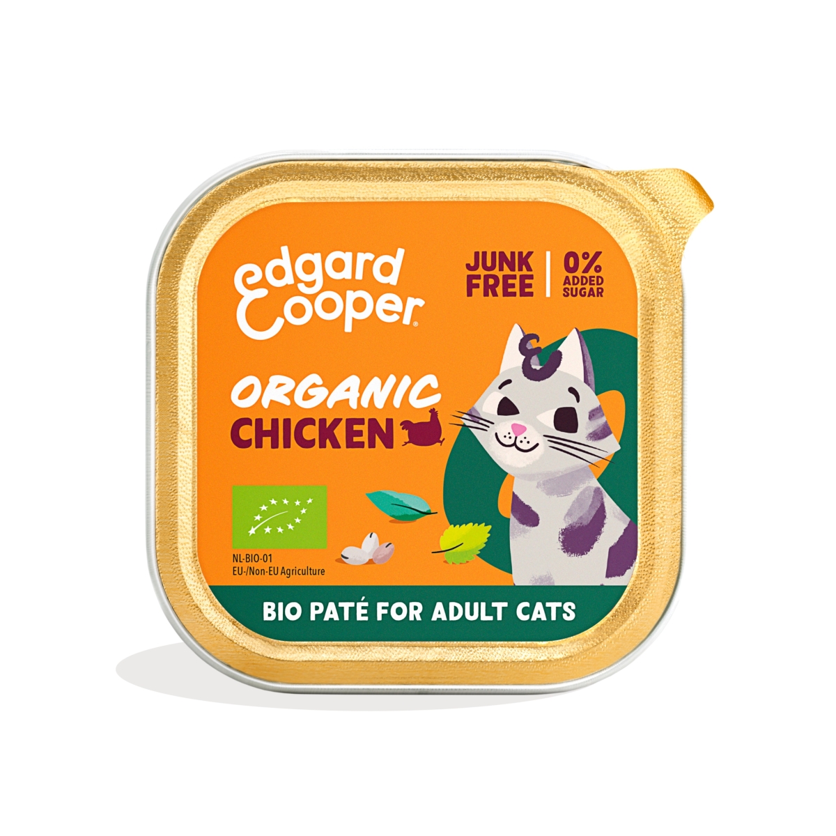 Edgard Cooper Organic беззерновой паштет для кошек, курица, 85г - Изображение товара 1