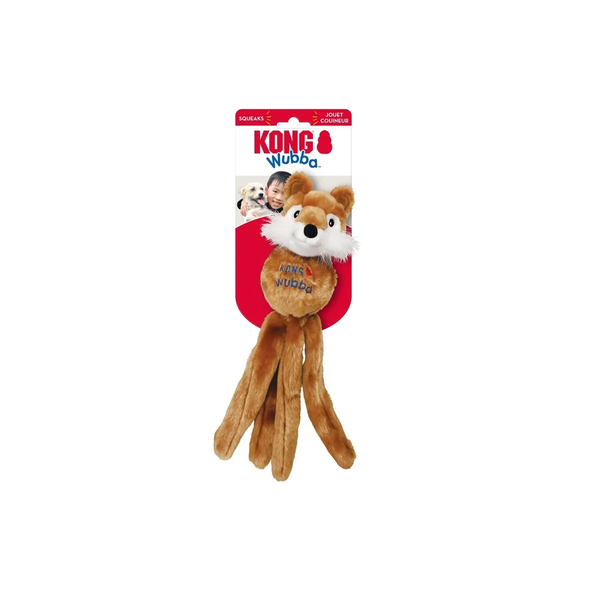 Kong Wubba Friend игрушка для собак, шерстяной медведь, текстиль, L - Изображение товара 1