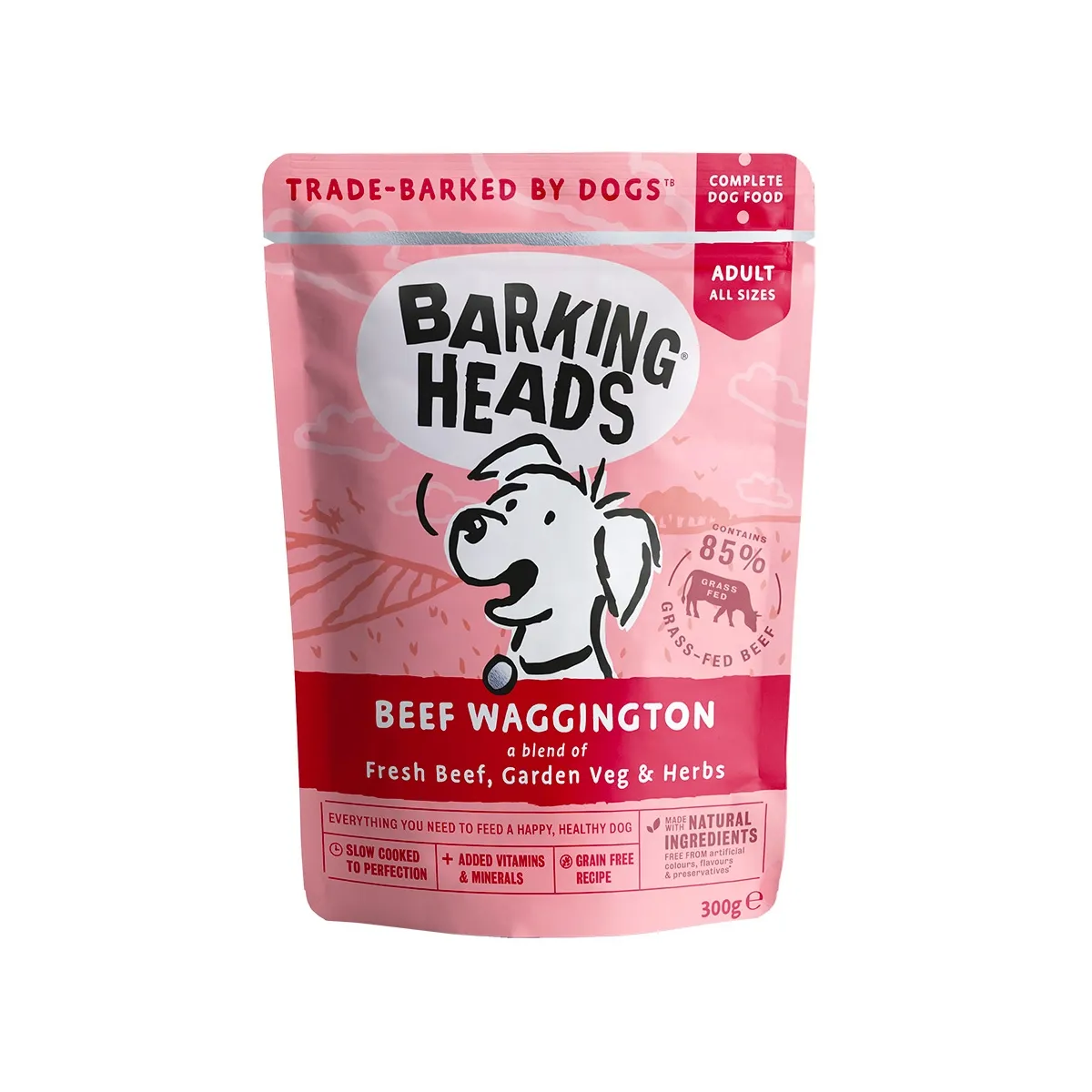 Barking Heads Beef Waggington влажный корм для собак, говядина, 300г - Изображение товара 1