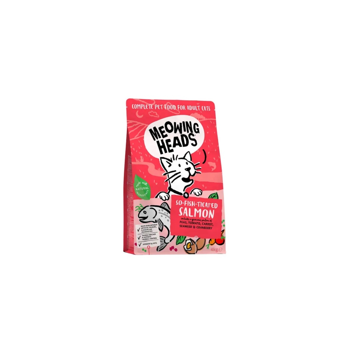Meowing Heads So-Fishticated сухой корм для кошек с лососем, 4 кг - Изображение товара 1