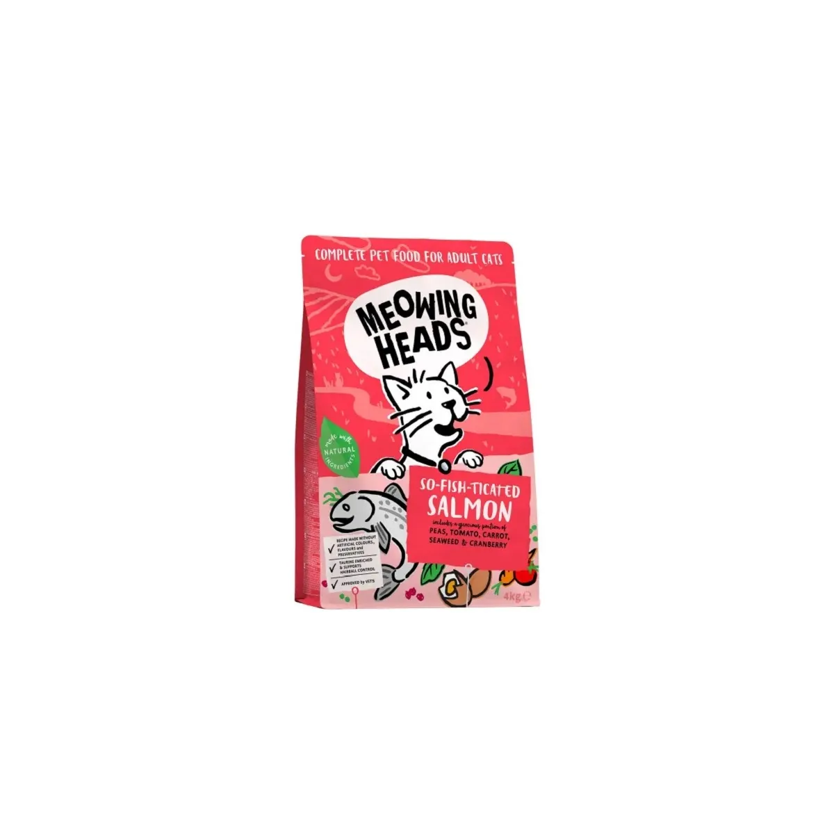 Meowing Heads So-Fishticated сухой корм для кошек с лососем, 4 кг - Изображение товара 1