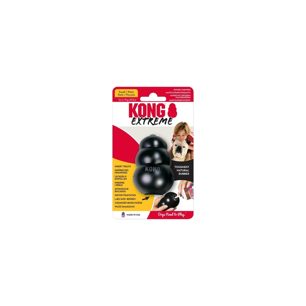 Kong Extreme S игрушка для собак, наполняемая, черная - Изображение товара 1