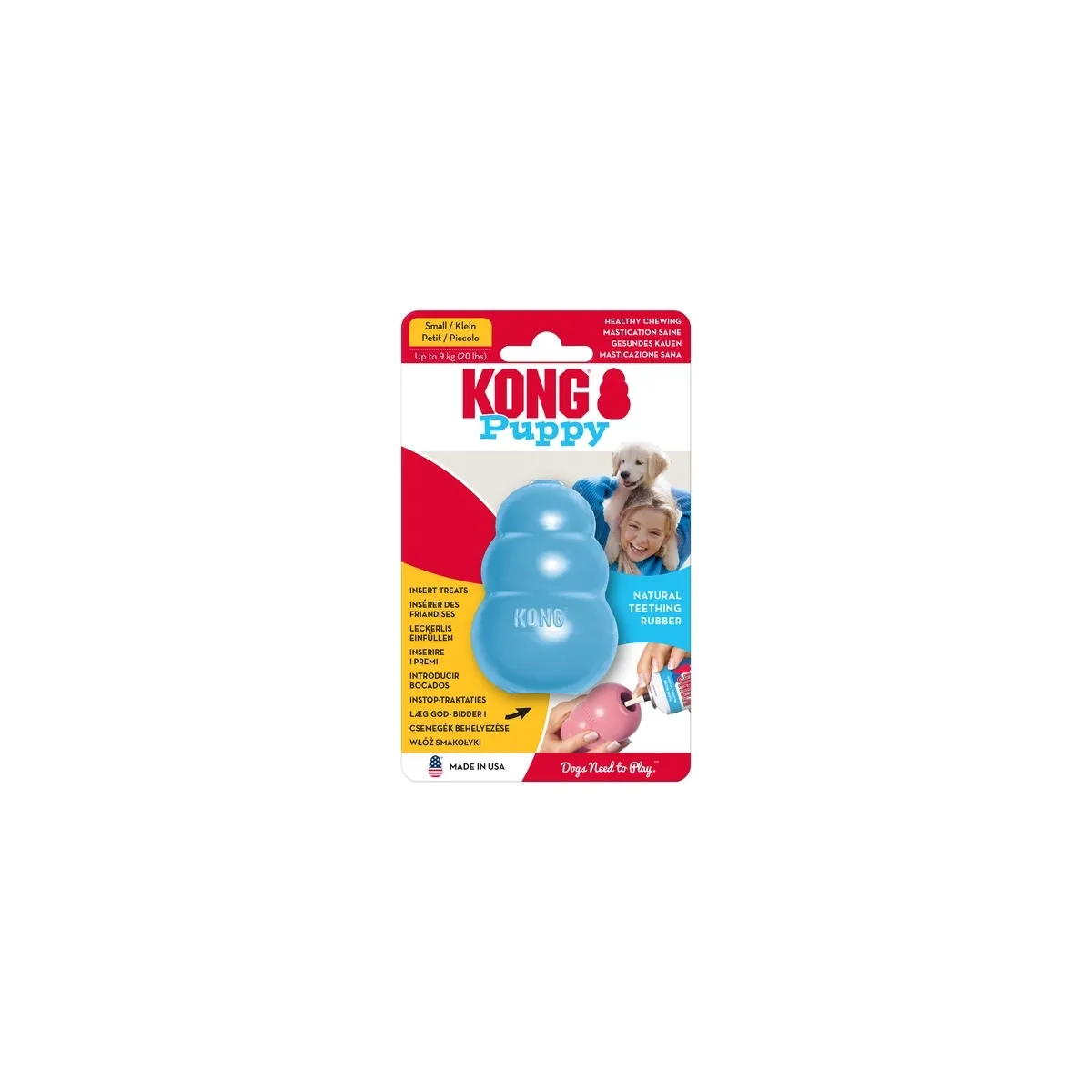 Kong Puppy игрушка для щенков, резиновая, наполняемая, S - Изображение товара 1