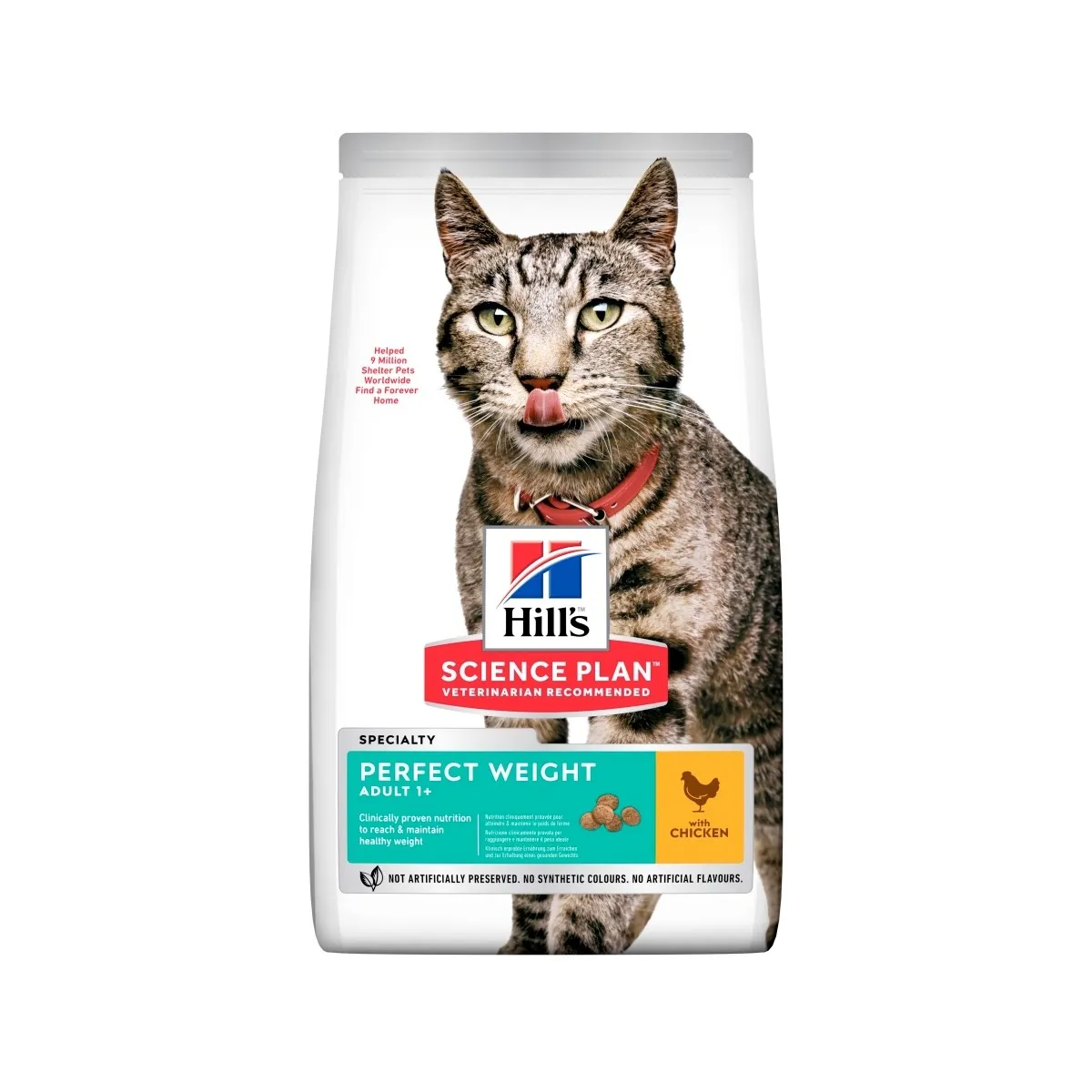 Hills Perfect Weight сухой корм для кошек, курица, 1,5 кг - Изображение товара