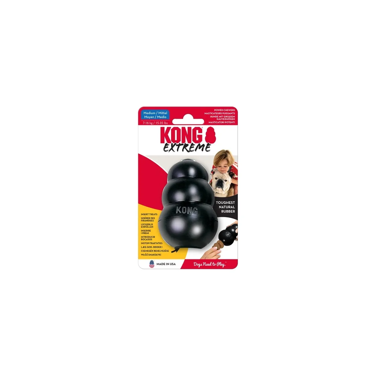Kong Extreme M игрушка для собак, наполняемая,черная - Изображение товара 1