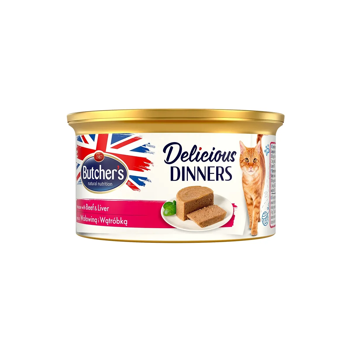 Butchers Delic.Dinner консервы для кошек говядина/печень, 85 г - Изображение товара 1