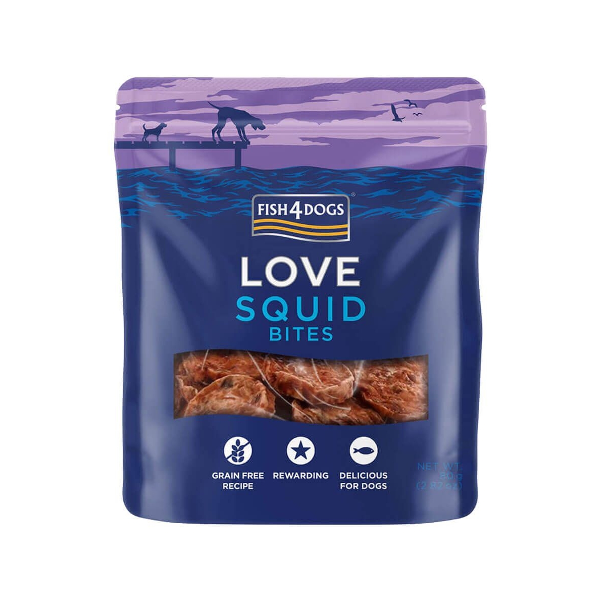 Fish4Dogs Squid Bites лакомство для собак, 80 г - Изображение товара