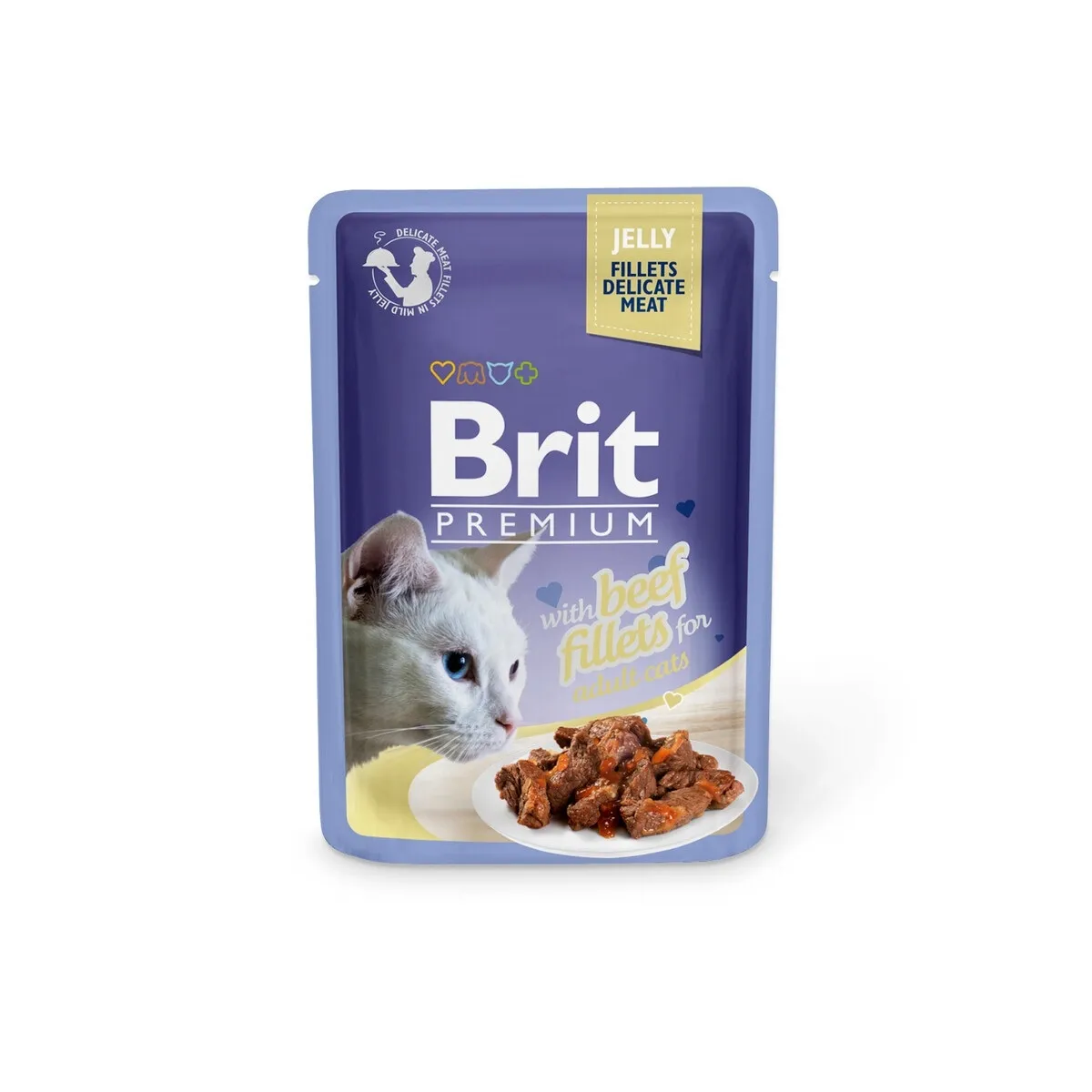 BRIT PREMIUM KASSI EINEKOTIKE DELICATE VEIS ŽELEES 85G* - Изображение товара