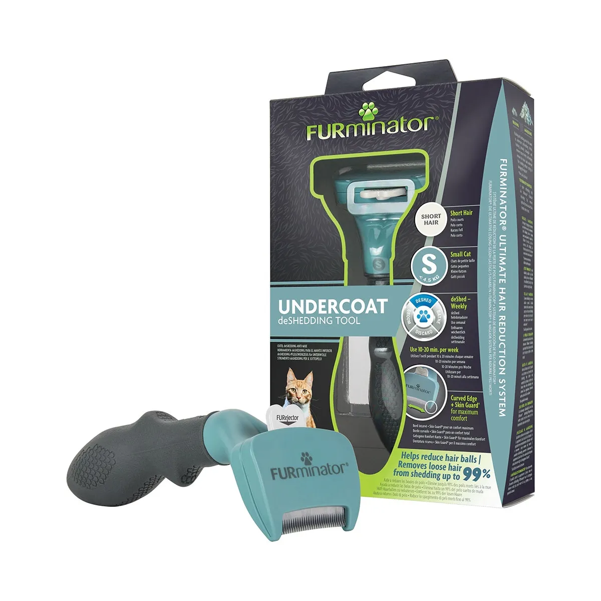 Furminator расческа для короткошерстных кошек, S - Изображение товара